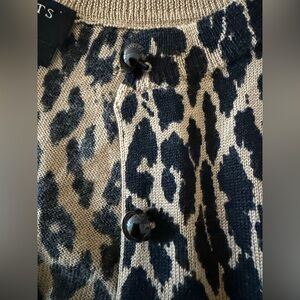 NWT Talbots Woman’s Animal Print Buttoned Cardigan, Sz SP